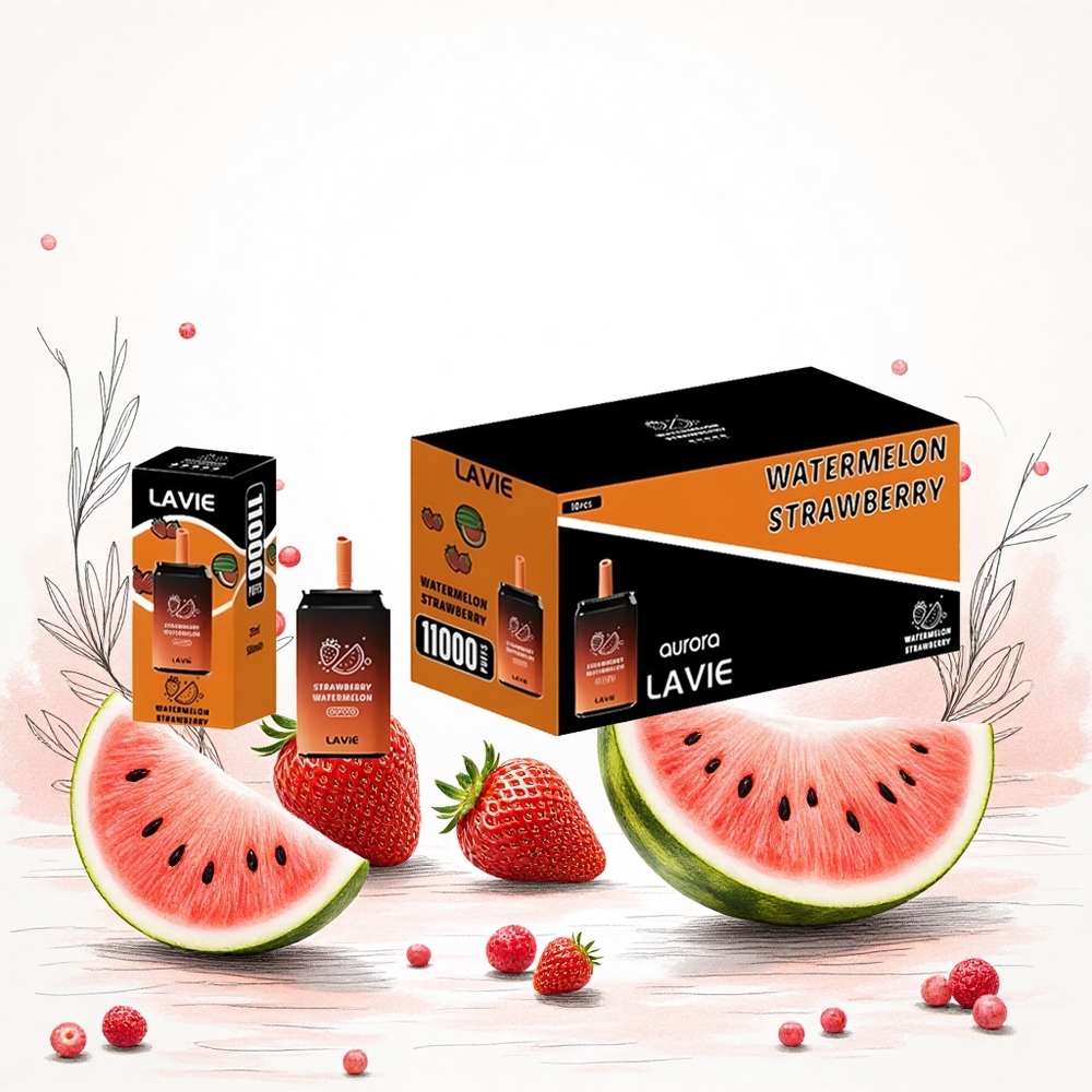 Lavie Aurora 11000 Puffs Eper Dinnye 22ML E-liquid 650mAh Akkumulátor Hungary Vapes