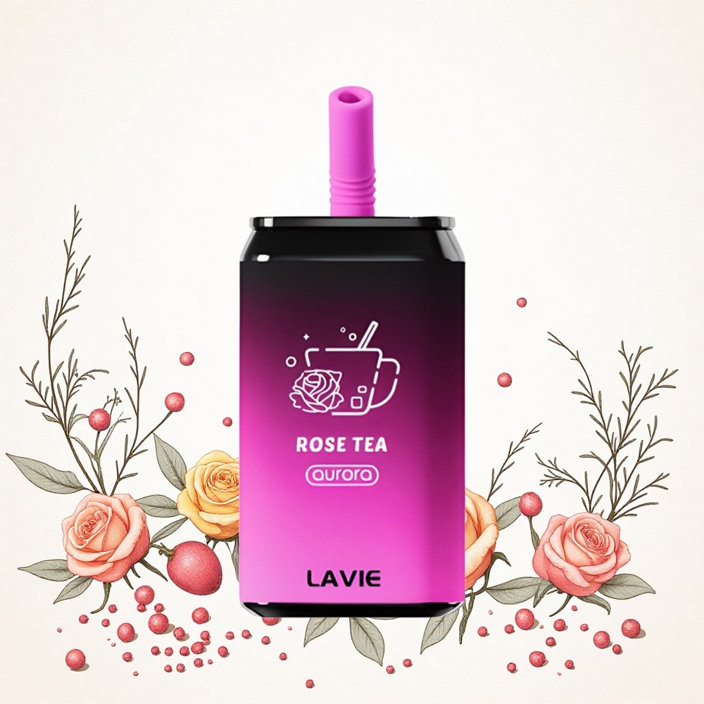 Lavie Aurora 11000 Puffs Rózsatej Íz Kombináció 22ML E-liquid kapacitás 650mAh Akkumulátor kapacitás Hungary Vapes