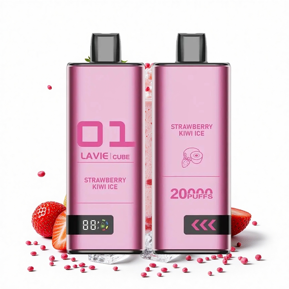 Lavie Cube 20000 Puffs E-cigaretta Eper-Kiwi Jég 28ML Folyadék Type C Hungary Vapes