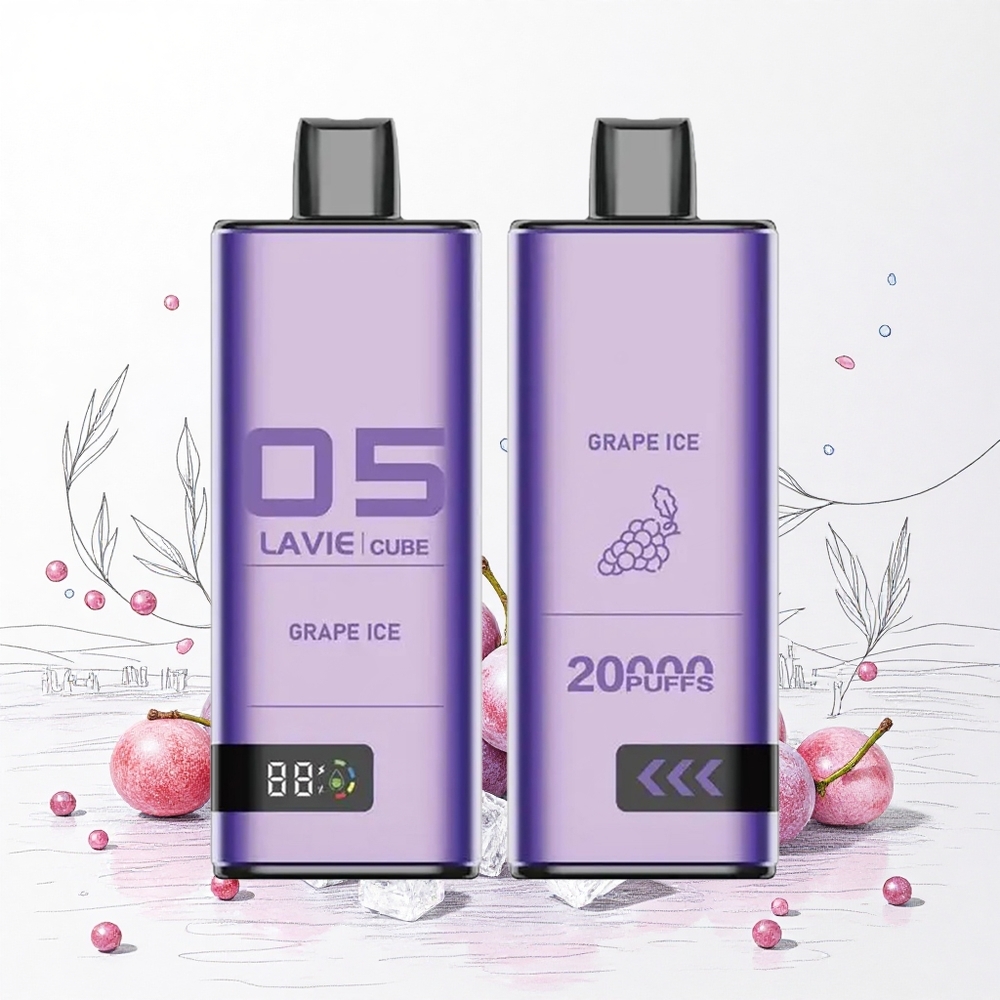 Lavie Cube 20000 Puffs Egy használatos e-cigaretta Jégbor (Grape Ice) 28ML 600mAh Hungary Vapes