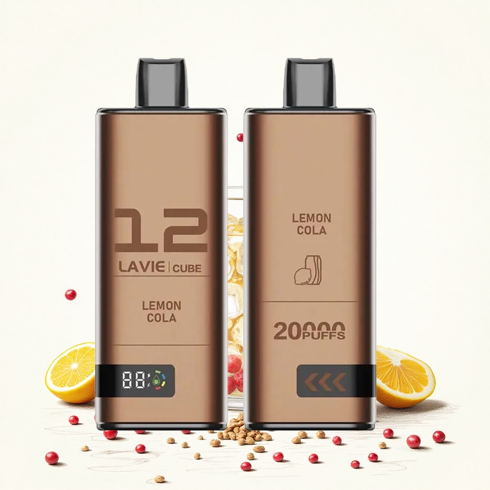 Lavie Cube 20000 Puffs Egyhasználatos E-cigaretta Citromos Kóla 28ML Só Nicotine Hungary Vapes