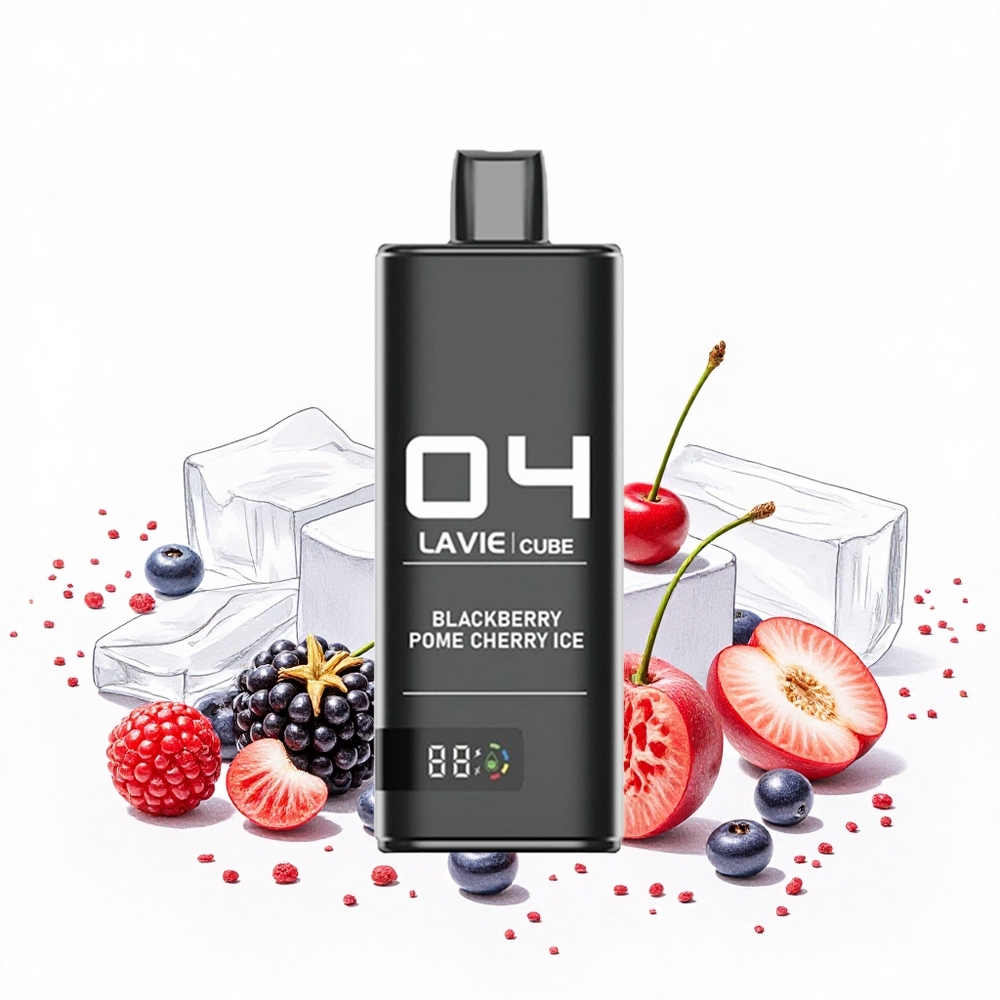 Lavie Cube 20000 Puffs Elszívható E-cigaretta Szeder Gránátalma Jég 28ML Folyadék 600mAh Akkumulátor Hungary Vapes