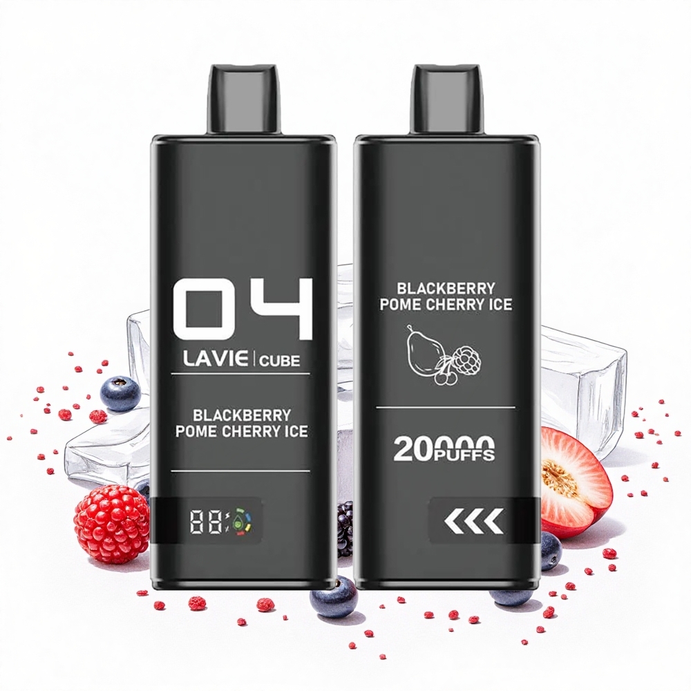 Lavie Cube 20000 Puffs Elszívható E-cigaretta Szeder Gránátalma Jég 28ML Folyadék 600mAh Akkumulátor Hungary Vapes
