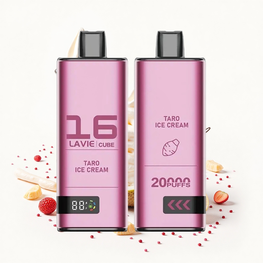 Lavie Cube 20000 Puffs Elszívható E-cigaretta Táró Fagylalt Íz 28ML Folyadék 600mAh Akkumulátor Hungary Vapes
