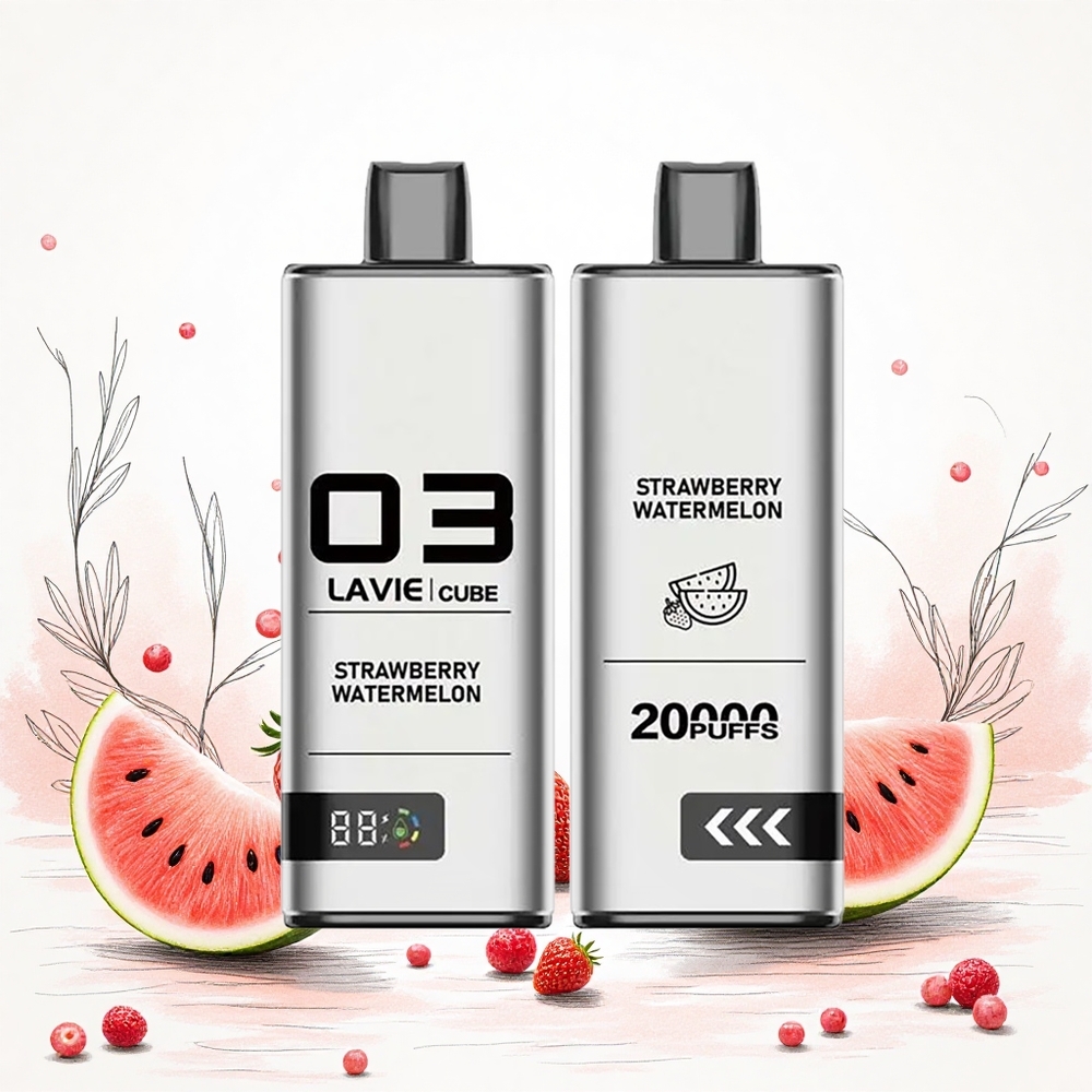 Lavie Cube 20000 Puffs Elszívható E-szigi Eper-Dinnye 28ML Folyadék 600mAh Akkumulátor Hungary Vapes