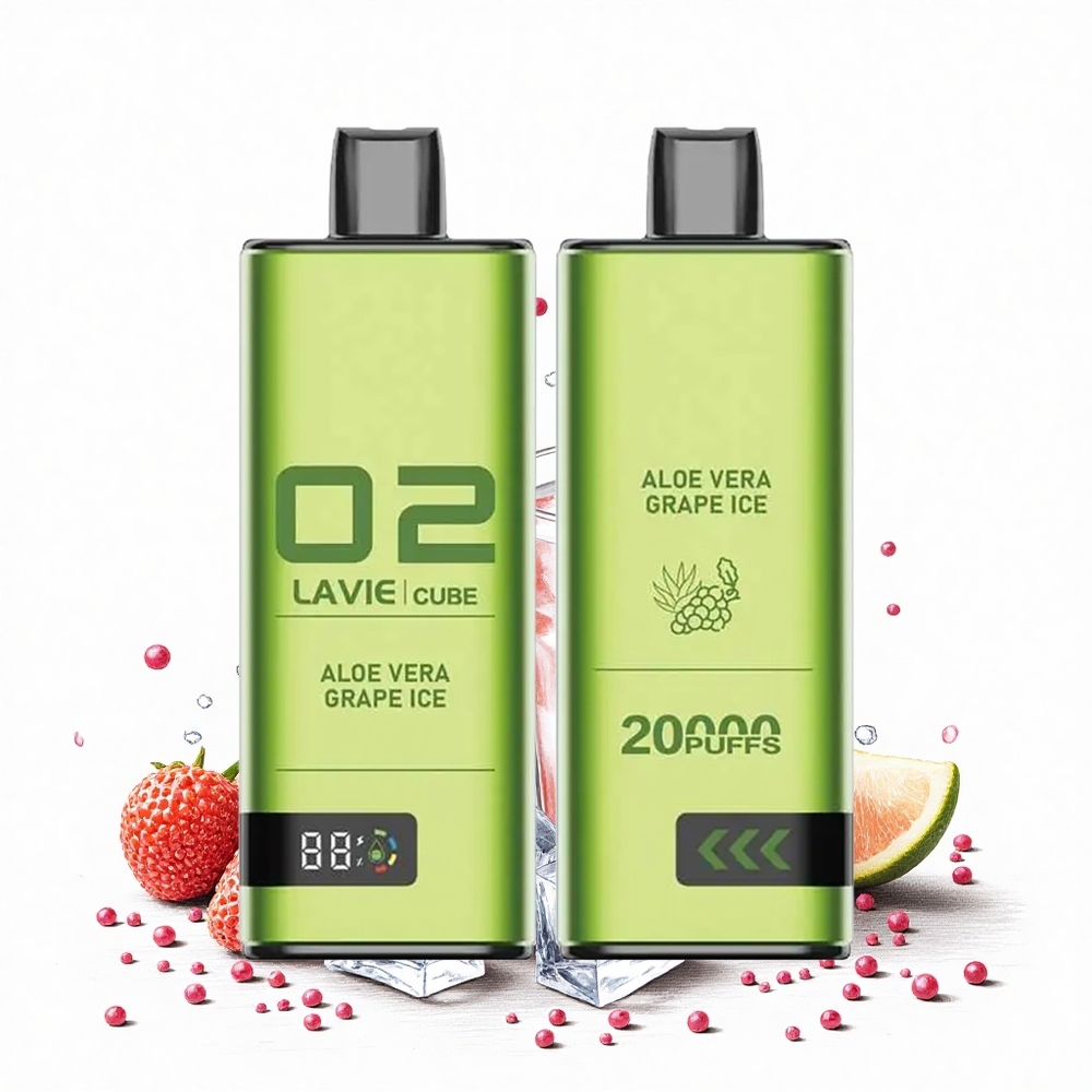 Lavie Cube 20000 Puffs eldobható e-cigaretta Aloe Vera Jég Szőlő 28ML Type C Hungary Vapes