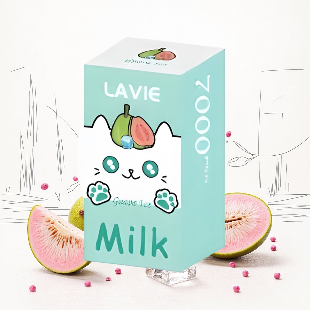 Lavie Milk 7000 Puffs Guava Jég 16ML E-liquid 600mAh Akkumulátor Hungary Vapes