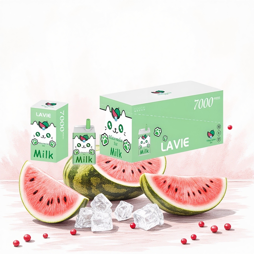 Lavie Milk 7000 Puffs Görögdinnye Jég 16ML E-liquid 600mAh Akkumulátor Hungary Vapes