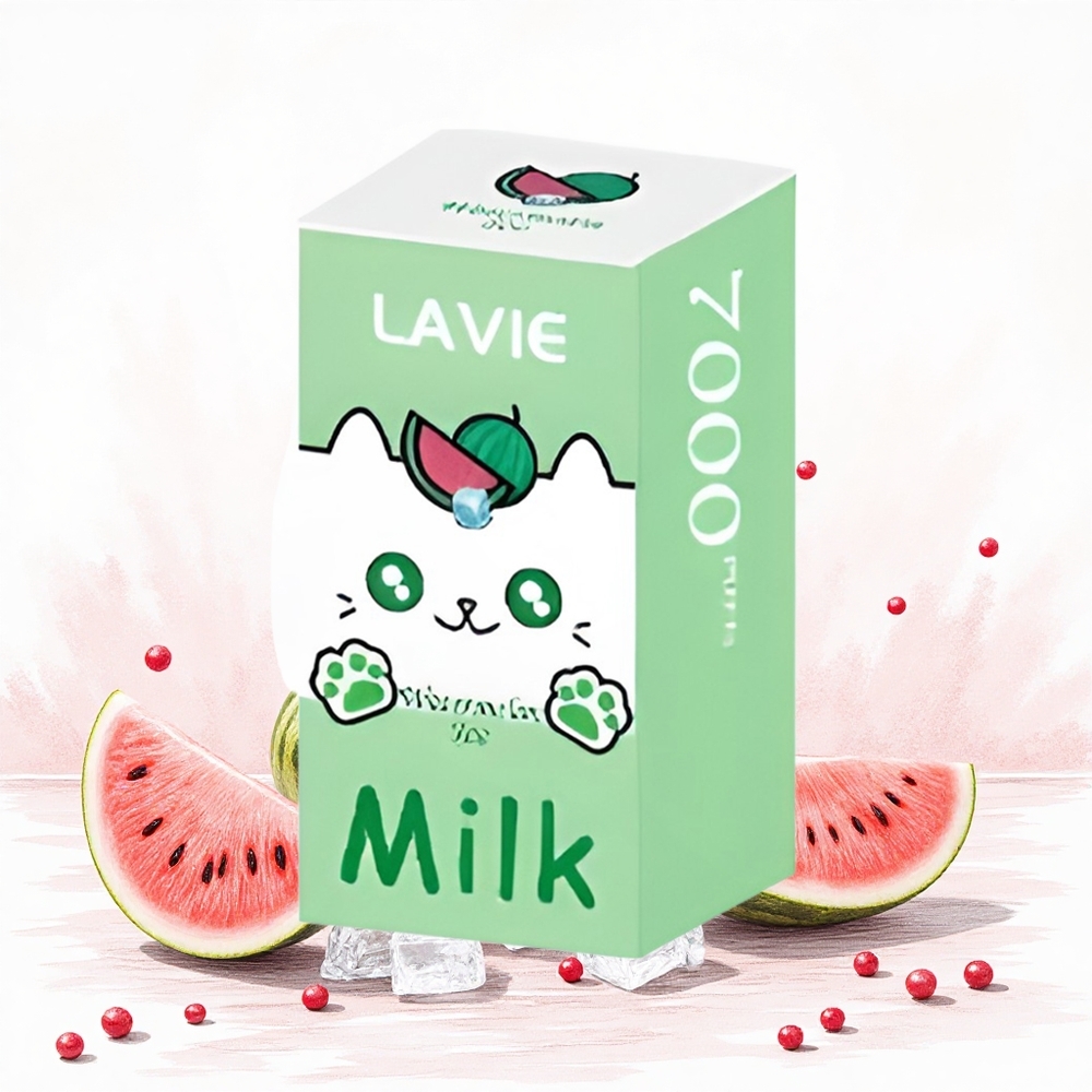 Lavie Milk 7000 Puffs Görögdinnye Jég 16ML E-liquid 600mAh Akkumulátor Hungary Vapes