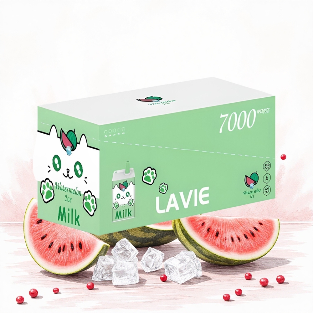 Lavie Milk 7000 Puffs Görögdinnye Jég 16ML E-liquid 600mAh Akkumulátor Hungary Vapes