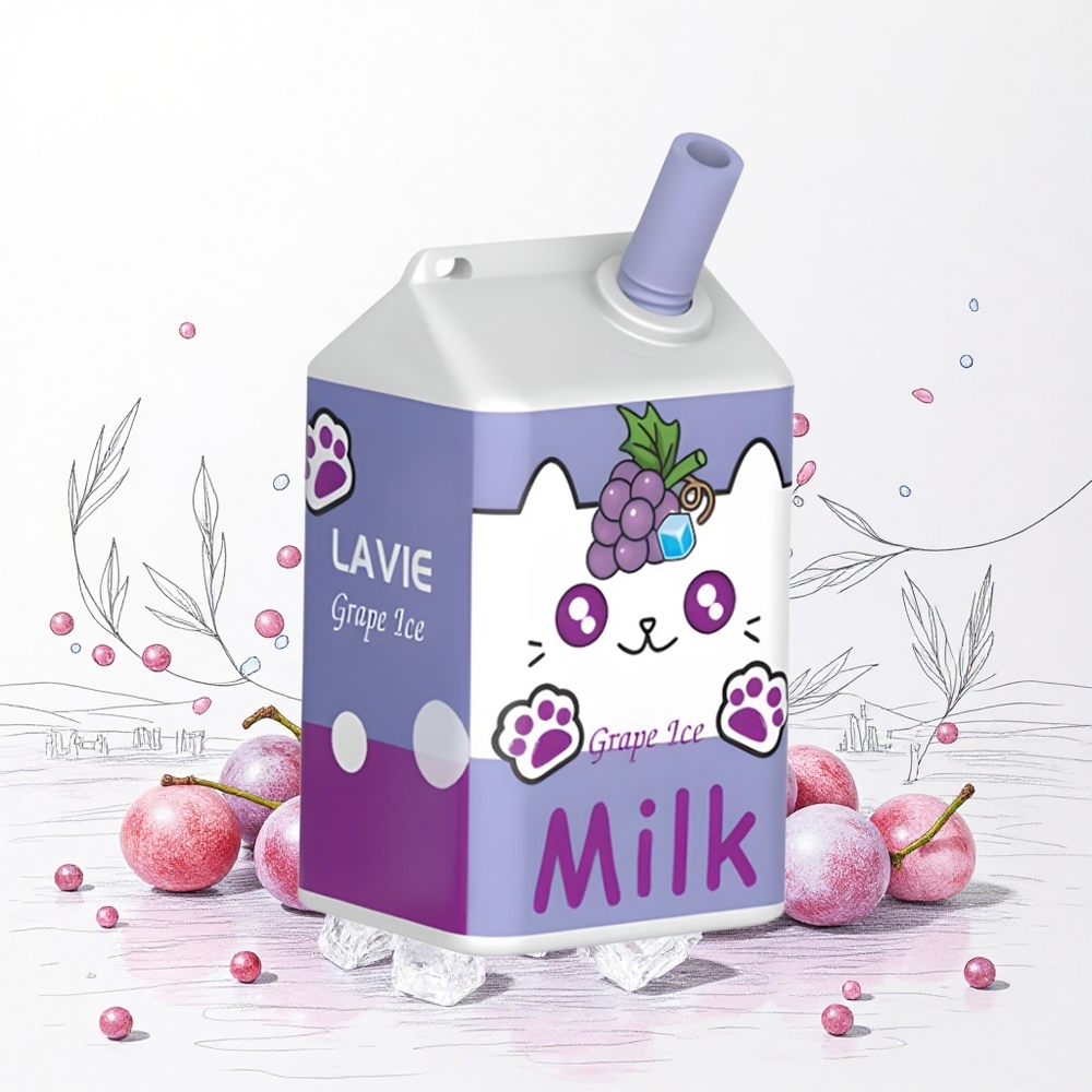 Lavie Milk 7000 Puffs Jégbor (Grape Ice) 16ML E-liquid  600mAh Hungary Vapes