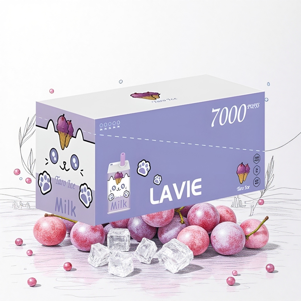 Lavie Milk 7000 Puffs Jégbor (Grape Ice) 16ML E-liquid  600mAh Hungary Vapes