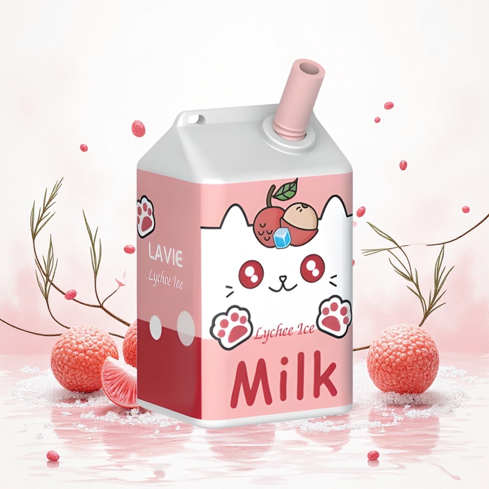 Lavie Milk 7000 Puffs Lychee Jég 16ML E-liquid kapacitás 600mAh Akkumulátor kapacitás Hungary Vapes