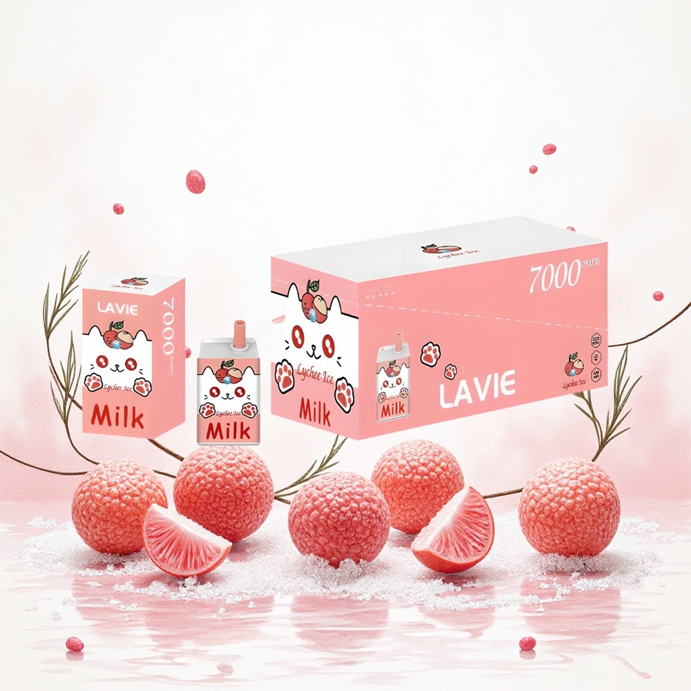 Lavie Milk 7000 Puffs Lychee Jég 16ML E-liquid kapacitás 600mAh Akkumulátor kapacitás Hungary Vapes