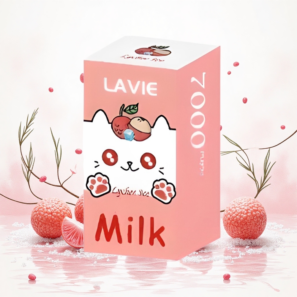 Lavie Milk 7000 Puffs Lychee Jég 16ML E-liquid kapacitás 600mAh Akkumulátor kapacitás Hungary Vapes