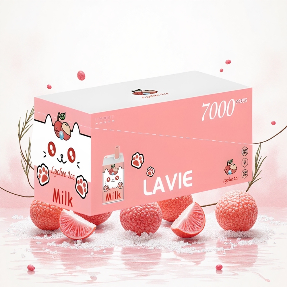 Lavie Milk 7000 Puffs Lychee Jég 16ML E-liquid kapacitás 600mAh Akkumulátor kapacitás Hungary Vapes
