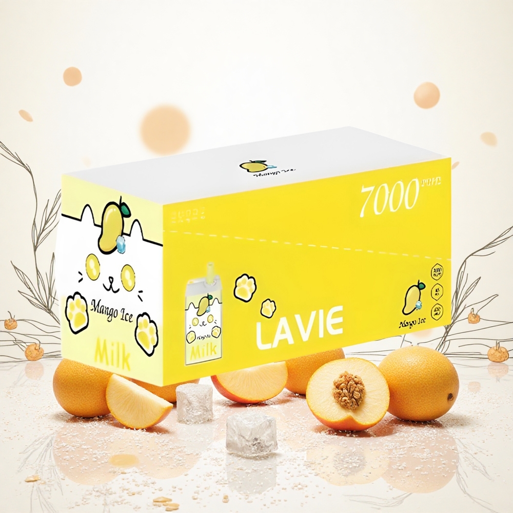Lavie Milk 7000 Puffs Mango Jég 16ML E-liquid kapacitás 600mAh Akkumulátor kapacitás Hungary Vapes