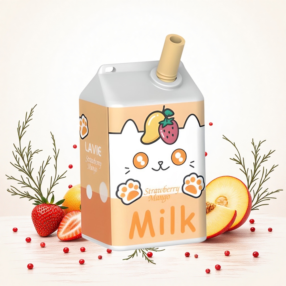 Lavie Milk 7000 Puffs Málna-Mangó 16ML E-liquid 600mAh Akkumulátor Hungary Vapes