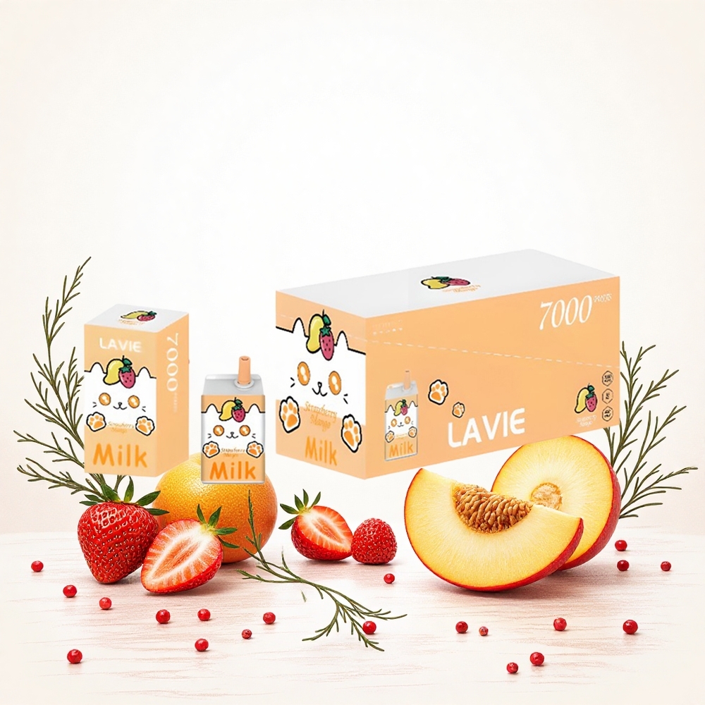 Lavie Milk 7000 Puffs Málna-Mangó 16ML E-liquid 600mAh Akkumulátor Hungary Vapes