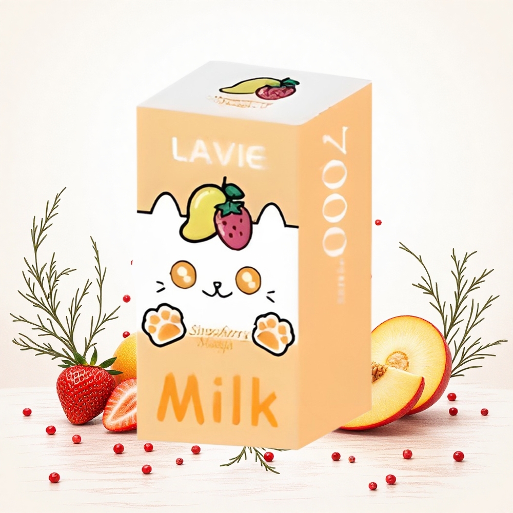 Lavie Milk 7000 Puffs Málna-Mangó 16ML E-liquid 600mAh Akkumulátor Hungary Vapes