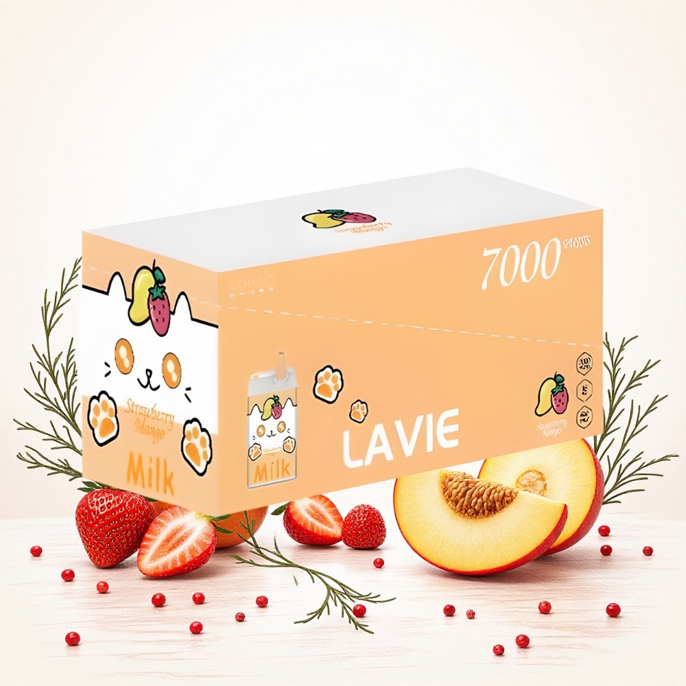 Lavie Milk 7000 Puffs Málna-Mangó 16ML E-liquid 600mAh Akkumulátor Hungary Vapes