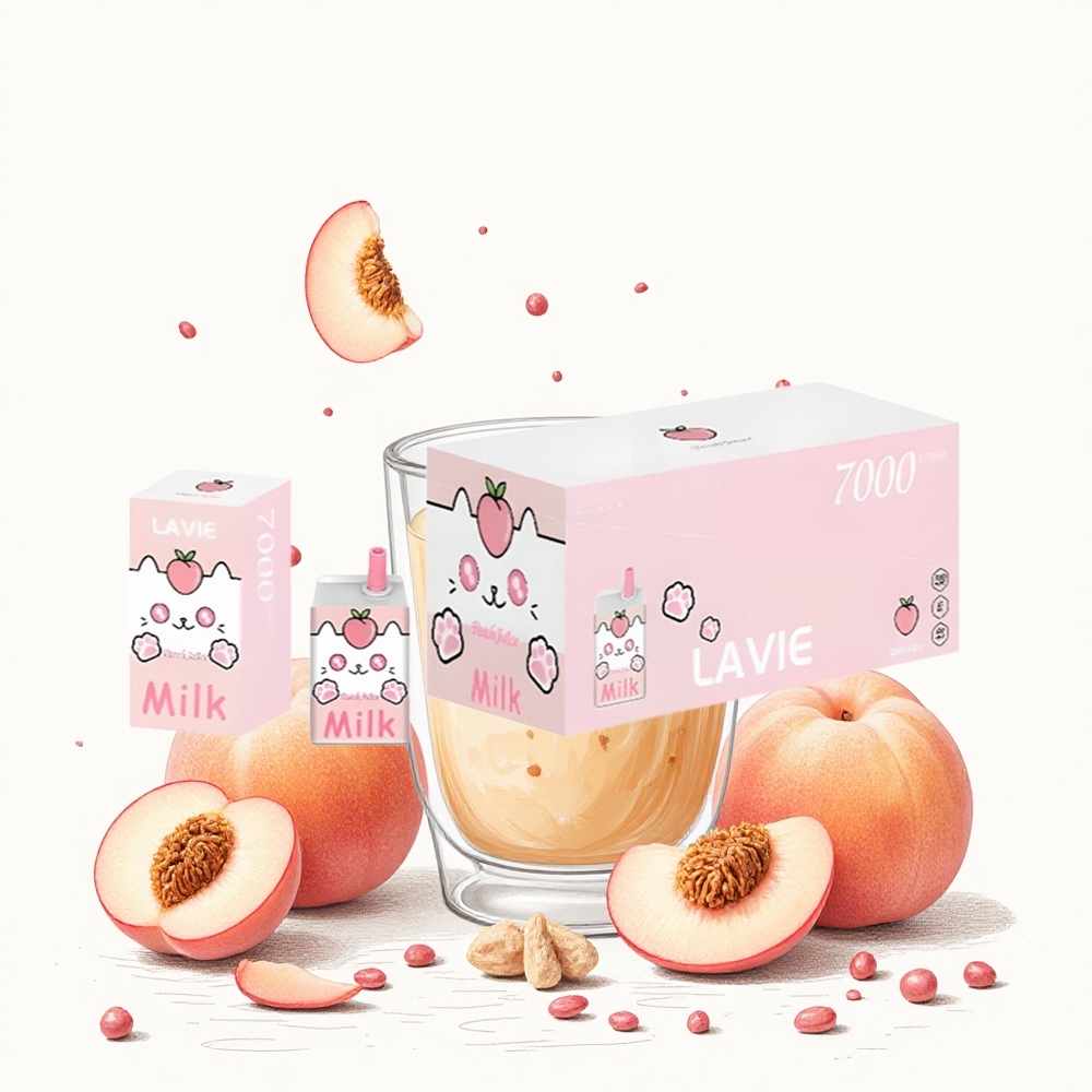 Lavie Milk 7000 Puffs Peach Juice (Baracklé) 16ML E-liquid 600mAh Hungary Vapes