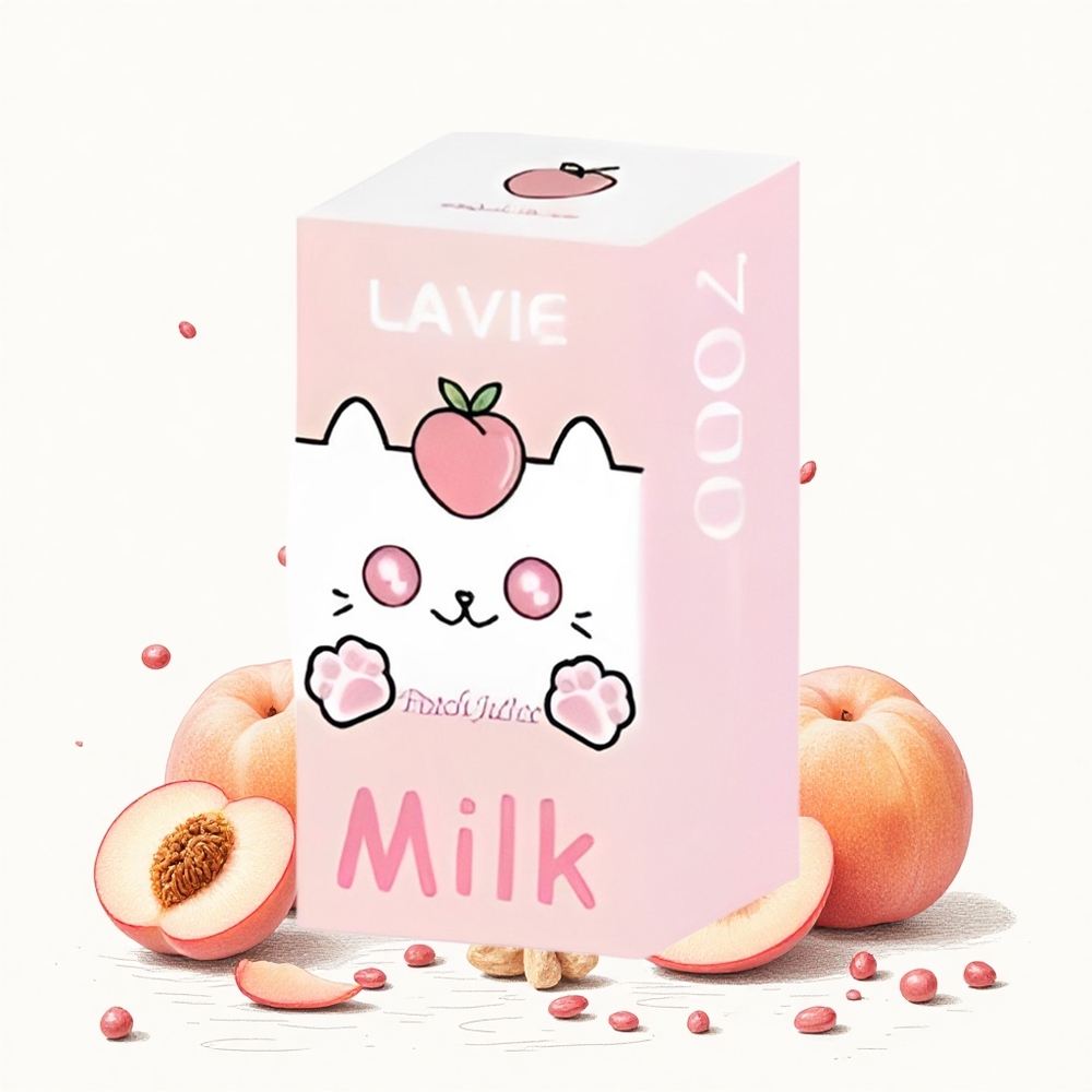 Lavie Milk 7000 Puffs Peach Juice (Baracklé) 16ML E-liquid 600mAh Hungary Vapes