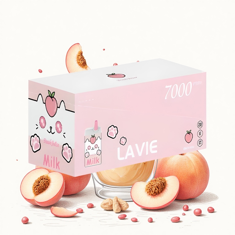 Lavie Milk 7000 Puffs Peach Juice (Baracklé) 16ML E-liquid 600mAh Hungary Vapes