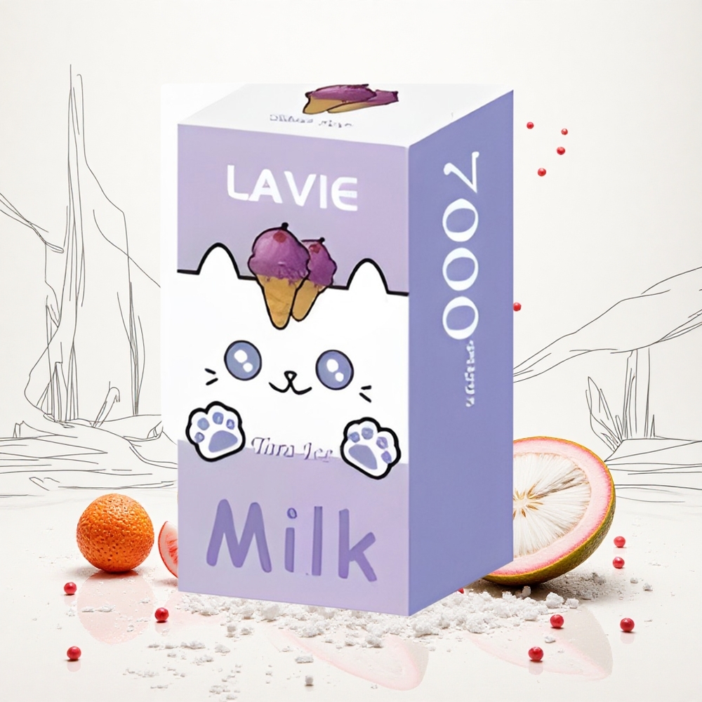 Lavie Milk 7000 Puffs Táró Jég (37 34 65 cm 16ML) Hungary Vapes