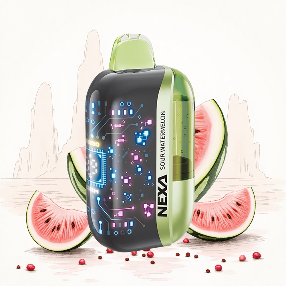 NEXA Ultra 50000 Böfrés Előre Töltött Kapacitás 20ml és 800mah Akkumulátor Kapacitás Savanyú Görögdinnye Hungary Vapes