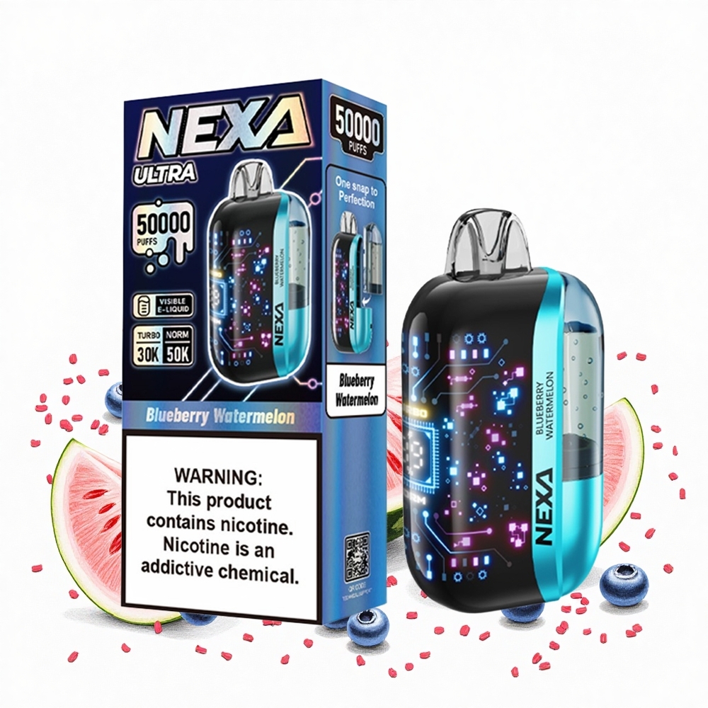 NEXA Ultra 50000 Puffs Boróka Görögdinnye 20ml Előre Töltött Kapacitás 800mah Akkumulátor Kapacitás Hungary Vapes
