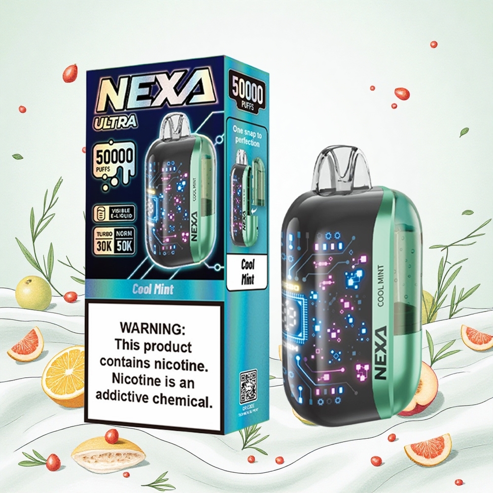 NEXA Ultra 50000 Puffs Cool Menta (20ml Előre Töltött Tartalom 800mah Akkumulátor Kapacitás) Hungary Vapes