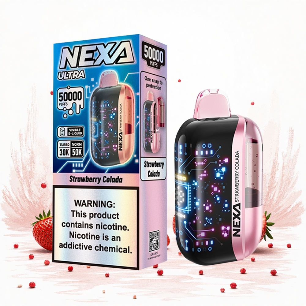 NEXA Ultra 50000 Puffs Eper Koládé 20ml Előre Töltött Kapacitás és 800mah Akkumulátor Kapacitás Hungary Vapes