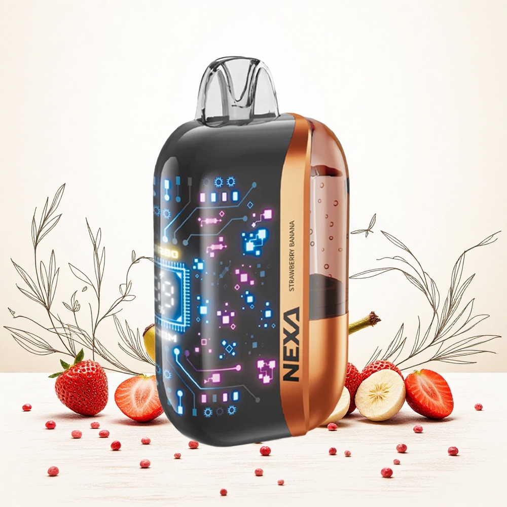 NEXA Ultra 50000 Puffs Eredetgyümölcsös Banán 20ml Előre Töltött Kapacitás 800mah Akkumulátor Kapacitás Hungary Vapes