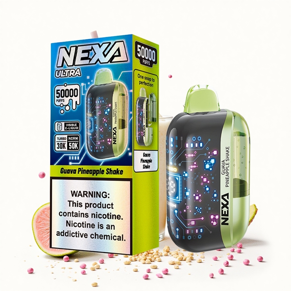 NEXA Ultra 50000 Puffs Guava-Ananász Shake 20ml Előre Töltött Kapacitás 800mah Akkumulátor Kapacitás Hungary Vapes