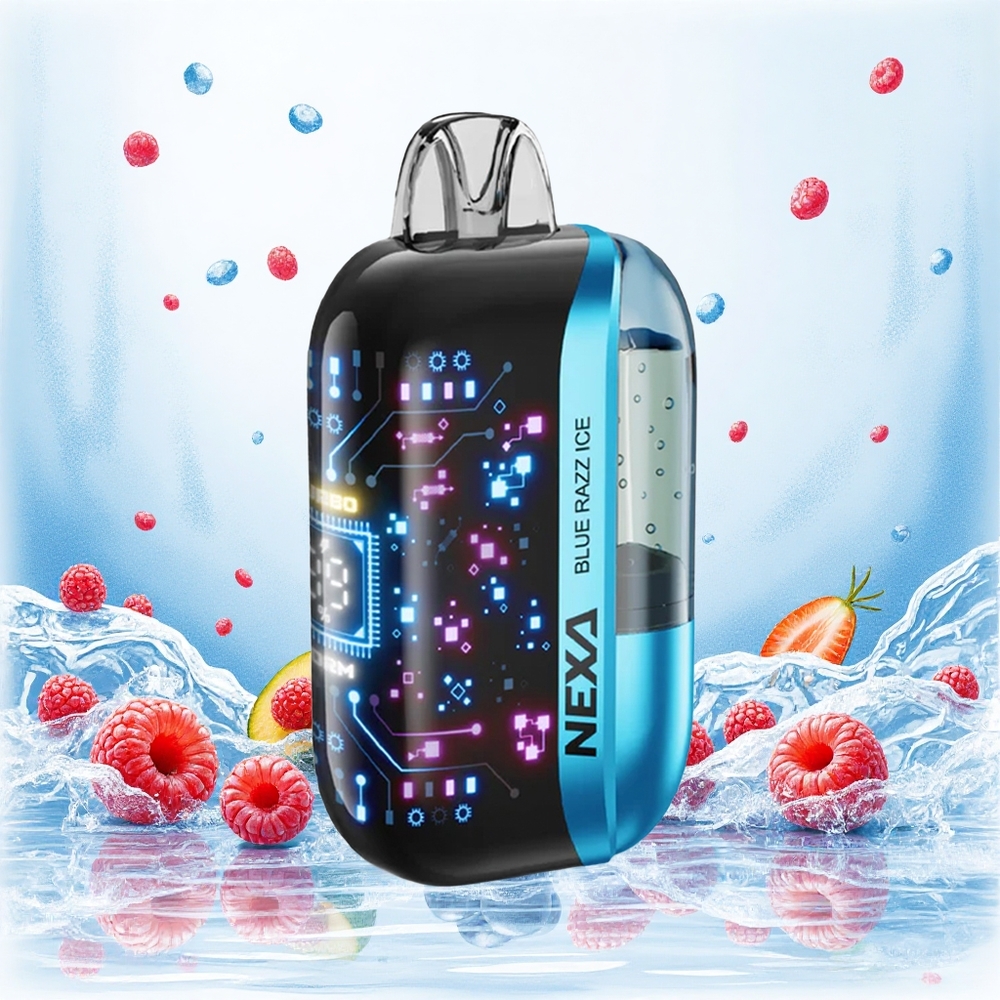 NEXA Ultra 50000 Puffs Kék Málna Jég 20ml Előre Töltött Kapacitás 800mah Akkumulátor Kapacitás Hungary Vapes