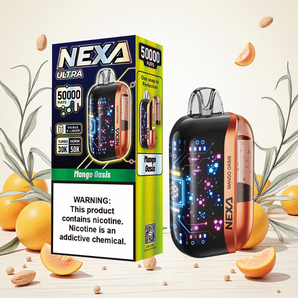 NEXA Ultra 50000 Puffs Manga Oázis 20ml előre töltött kapacitás 800mah akkumulátor kapacitás Hungary Vapes