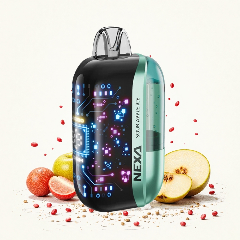 NEXA Ultra 50000 Puffs Savanyú Alma Jég 20ml Előre Töltött Kapacitás 800mah Akkumulátor Kapacitás Hungary Vapes