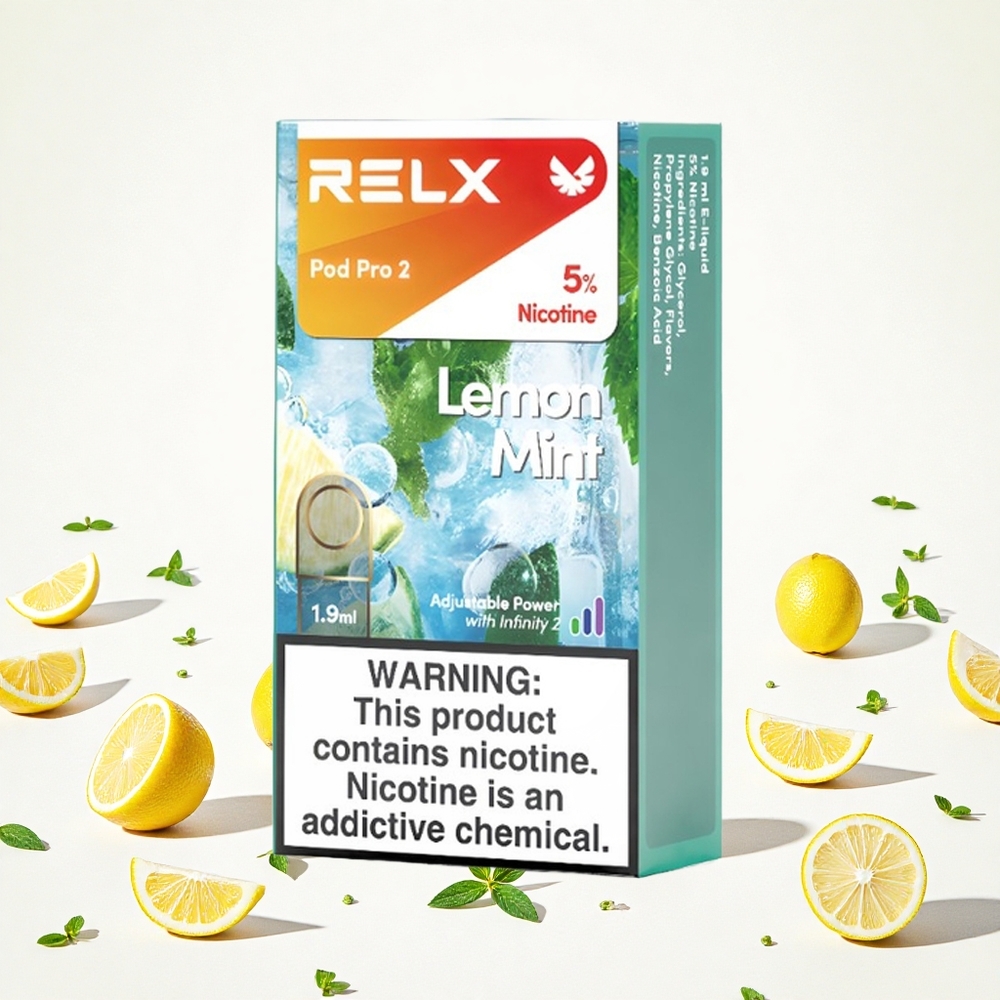 RELX Pod Pro 2 600 Puffs Citrom Menta Nikotintartalom 5 Hungary Vapes