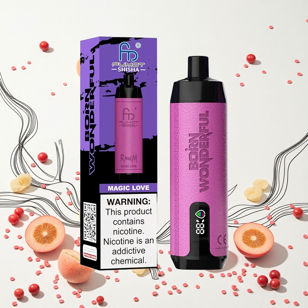 RandM Fumot Shisha 10000 Fuvaros Eldobható Vape Mágikus Szerelem 18ml Előre Töltött E-liquid 05 Nikotintartalom Hungary Vapes