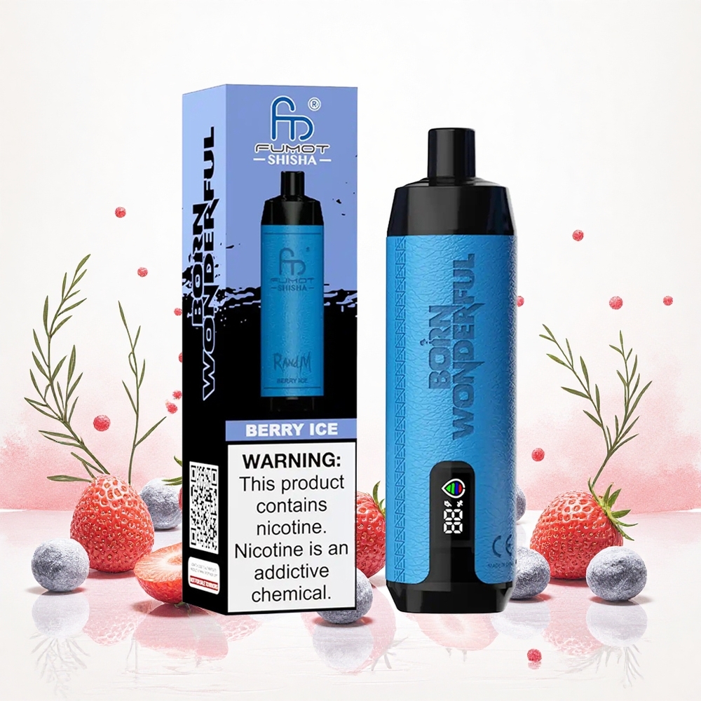 RandM Fumot Shisha 10000 Puffs Bogyó Jég 18ml Előre Töltött e-liquid Type-C Port Hungary Vapes