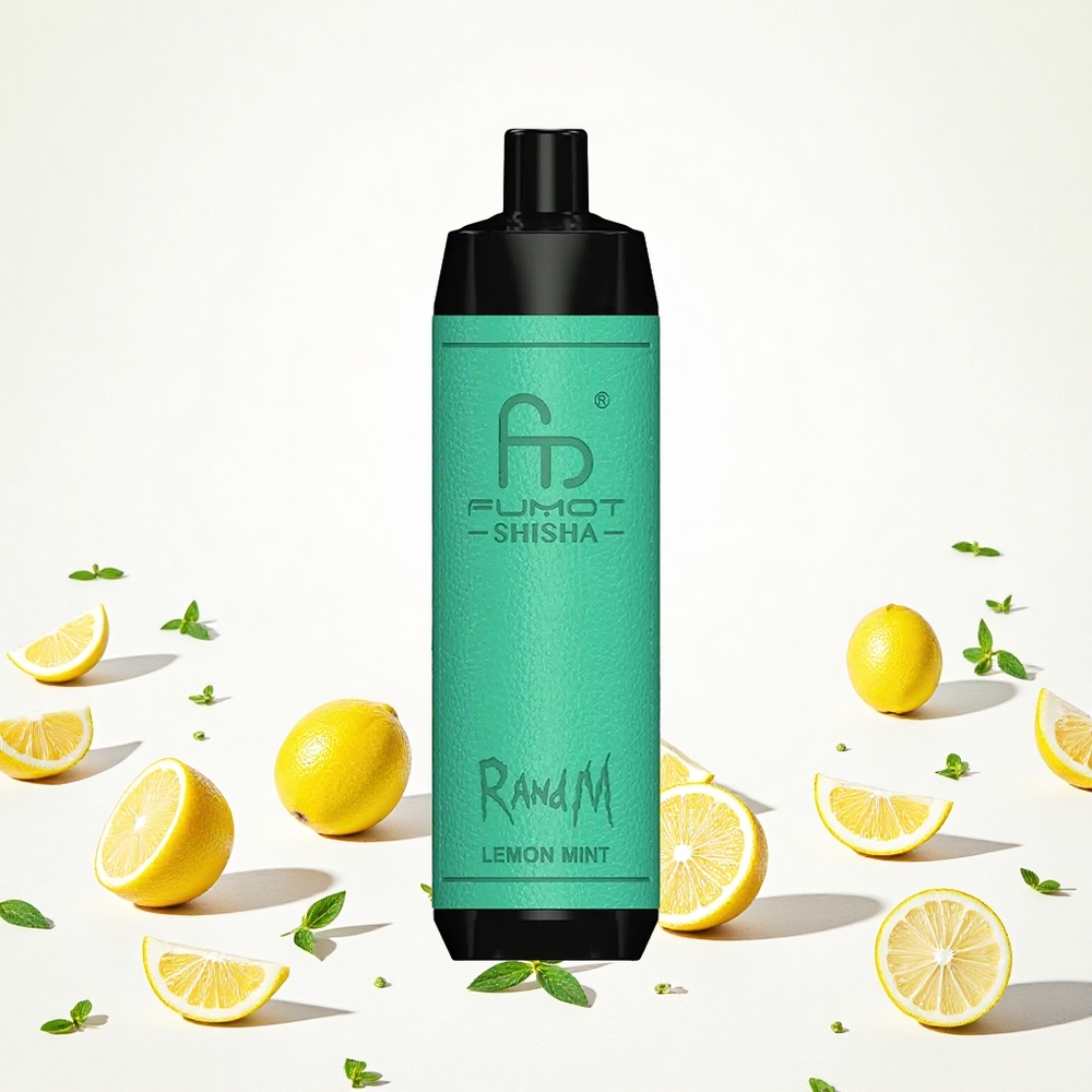RandM Fumot Shisha 10000 Puffs Citrom Menta 18ml Előre Töltött E-liquid Hungary Vapes
