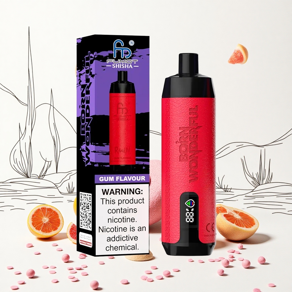 RandM Fumot Shisha 10000 Puffs Egyhasználatos e-cigaretta Rágógumi Íz 18ml Előre Töltött e-liquid 850 mAh Akkumulátor Hungary Vapes