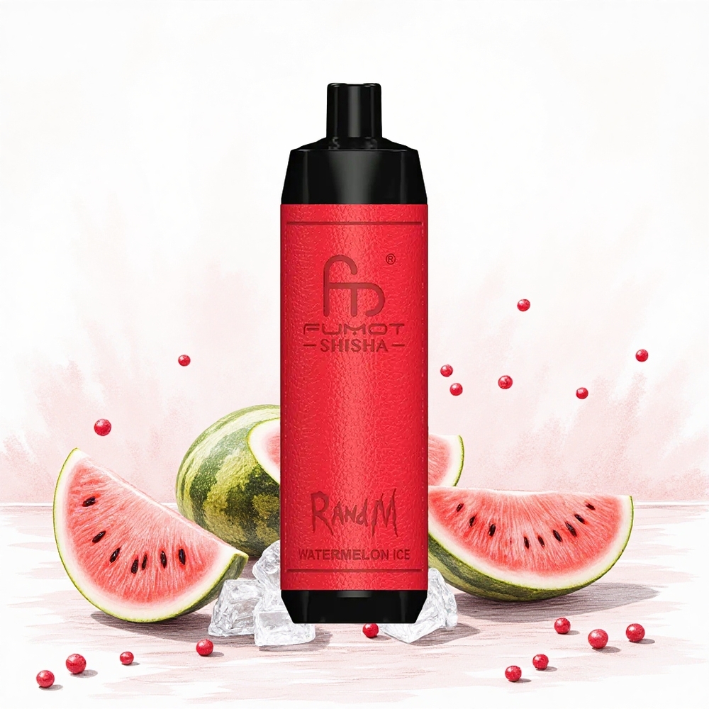 RandM Fumot Shisha 10000 Puffs Görögdinnye Jég 18ml Előre Töltött e-liquid 850 mAh Akkumulátor Hungary Vapes