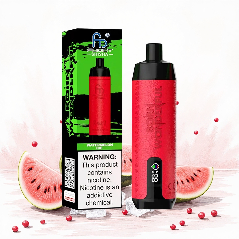 RandM Fumot Shisha 10000 Puffs Görögdinnye Jég 18ml Előre Töltött e-liquid 850 mAh Akkumulátor Hungary Vapes