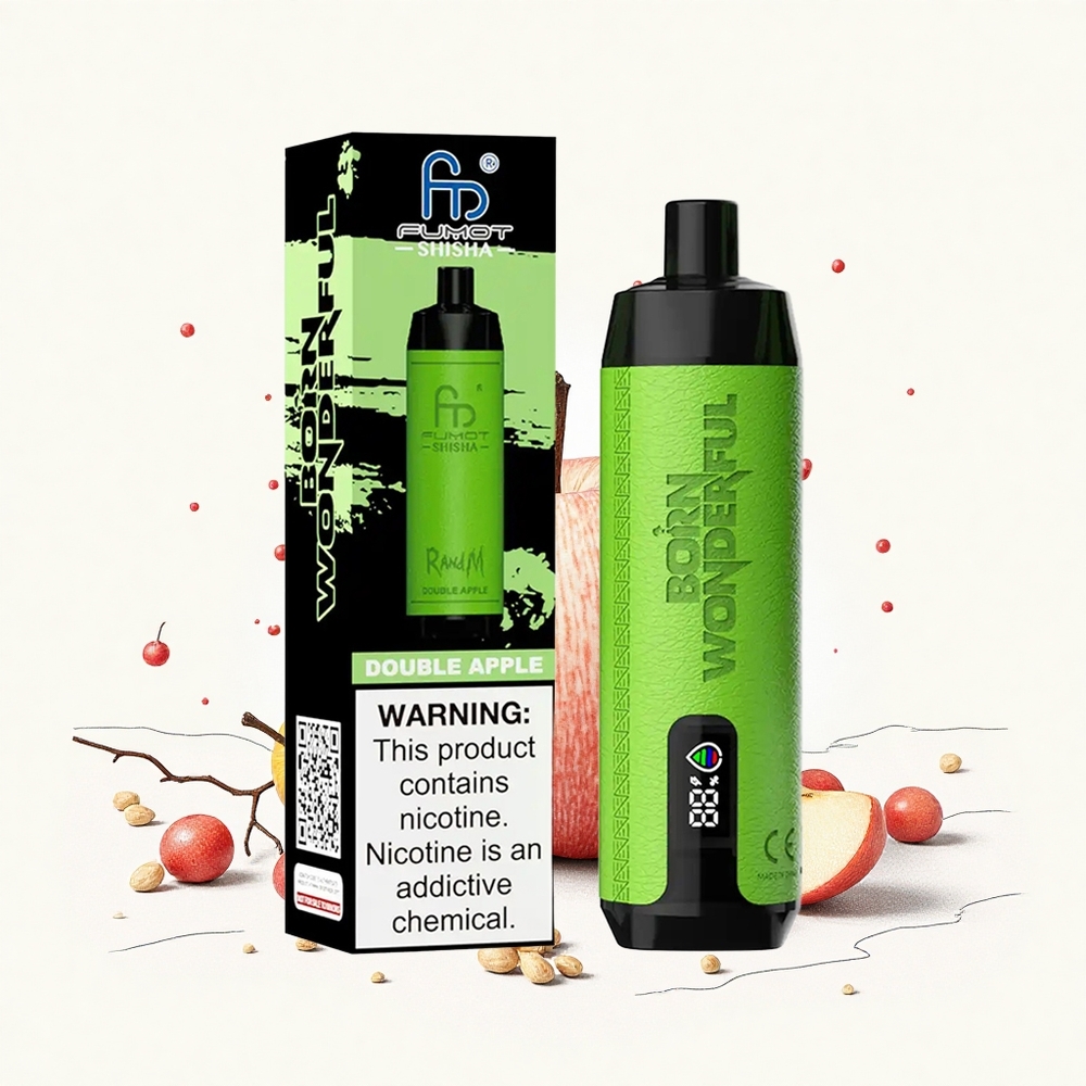 RandM Fumot Shisha 10000 Puffs Kettős Alma (10000 Puff 05 Nikotintartalom) Hungary Vapes