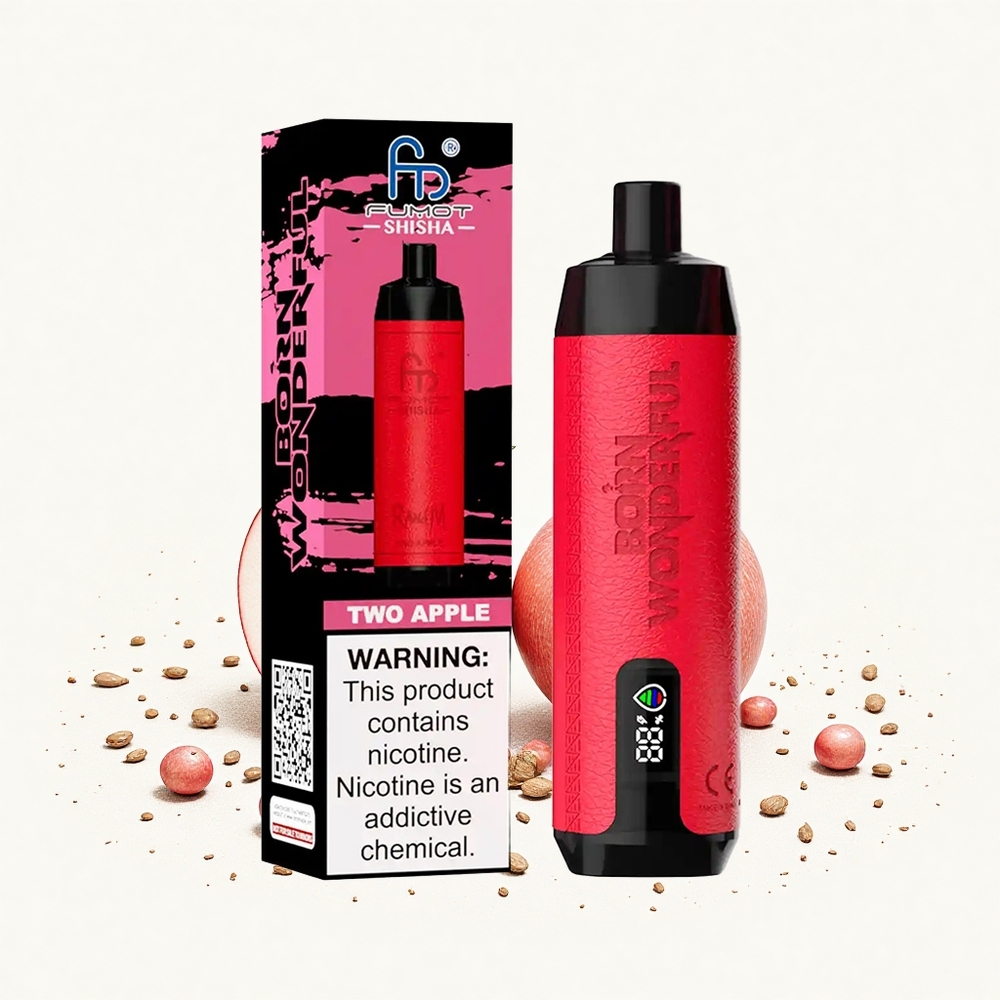 RandM Fumot Shisha 10000 Puffs Két Alma 18ml Előre Töltött e-liquid 850 mAh Battery Hungary Vapes