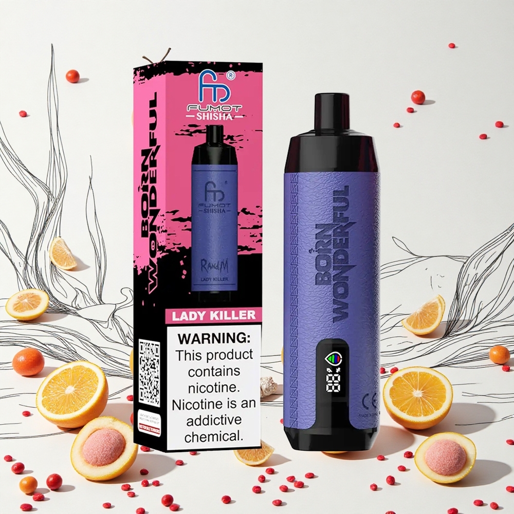 RandM Fumot Shisha 10000 Puffs Lady Killer Eldobható Vape 10000 Puffs  18ml előre feltöltött e-liquid Hungary Vapes