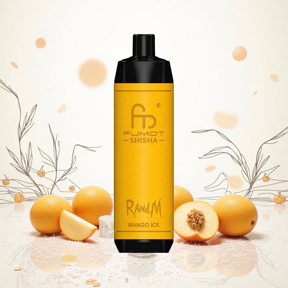 RandM Fumot Shisha 10000 Puffs Mango Jég 18ml Előre Töltött 850 mAh Akkumulátor Hungary Vapes