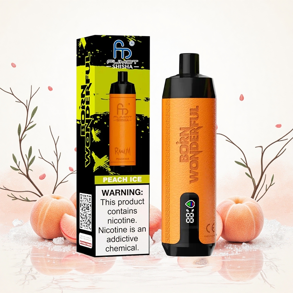 RandM Fumot Shisha 10000 Puffs Örökzöld Jég 18ml előtöltött e-liquid 850 mAh Battery Hungary Vapes